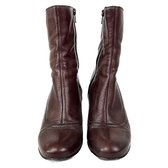 La Canadienne Burgundy Heeled Boots - Size 8.5 - Picture 2 of 9